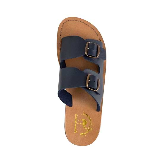 Barnabas - Vegan Leather Sandal | Blue up view