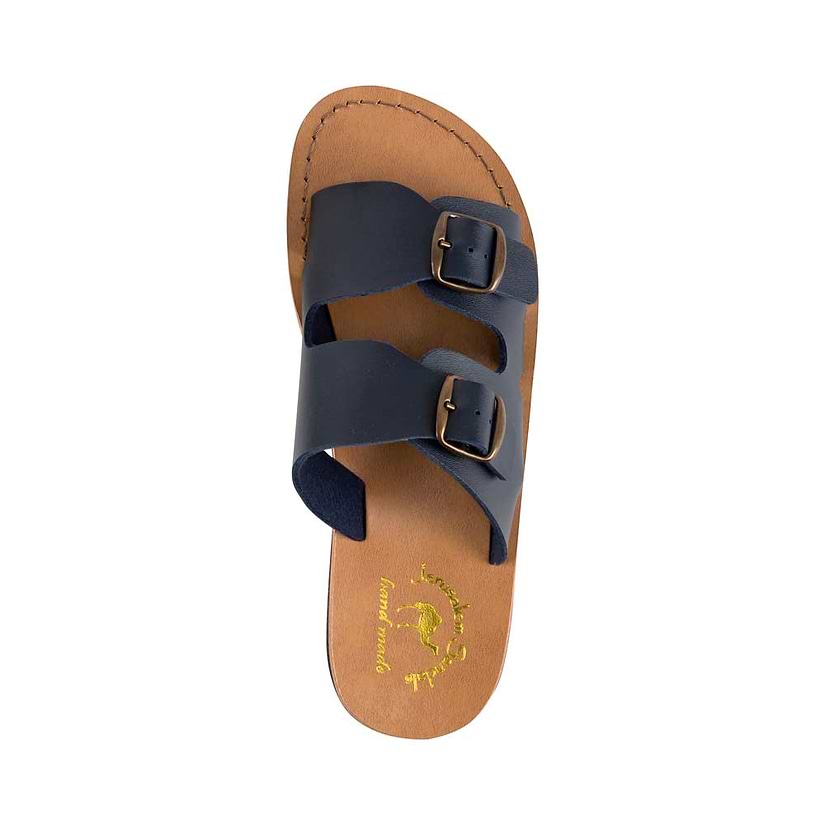 Barnabas - Vegan Leather Sandal | Blue up view