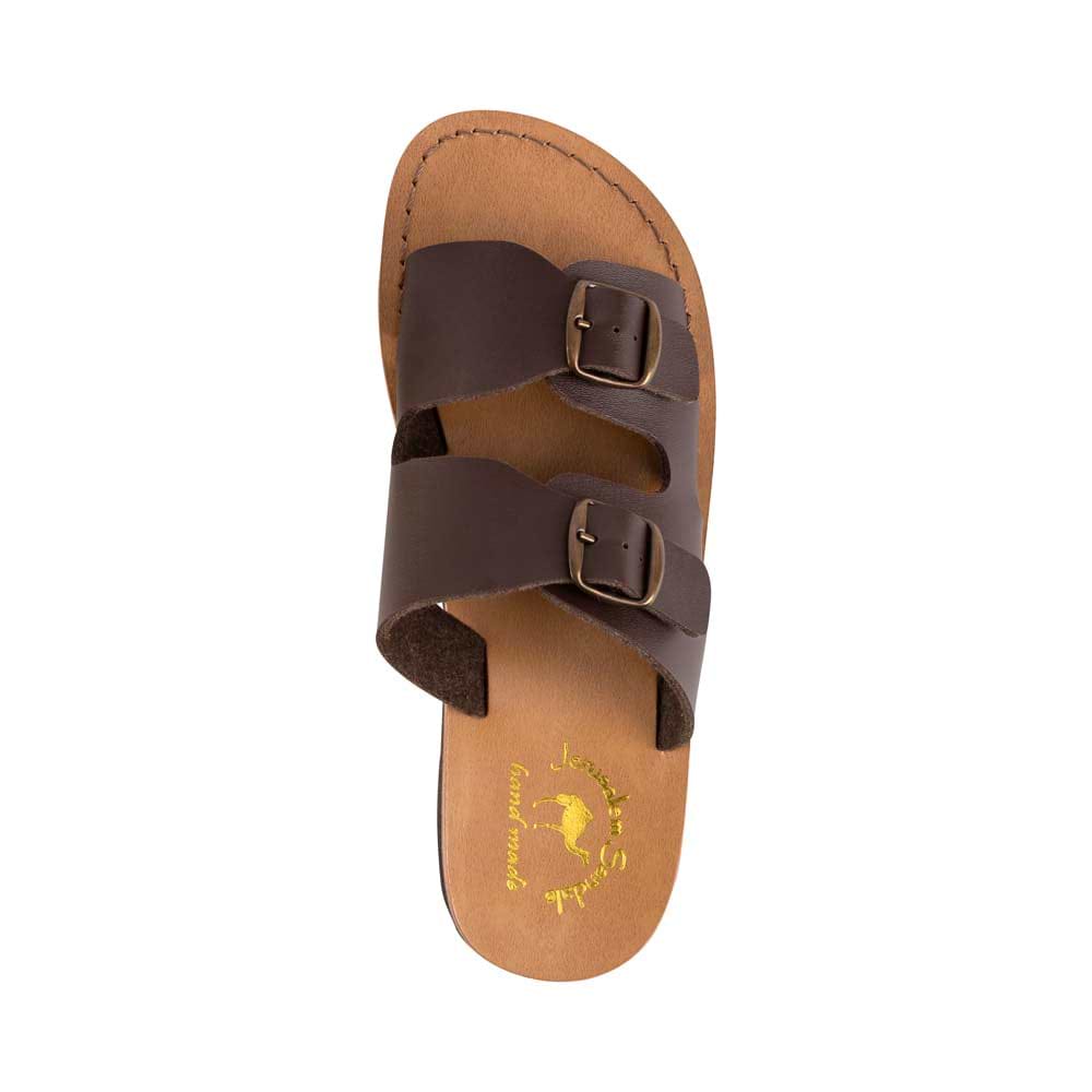 Barnabas - Vegan Leather Sandal | Brown up view