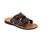 Barnabas - Vegan Leather Sandal | Brown front view
