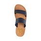 Aviv - Vegan Leather Sandal | Blue up view