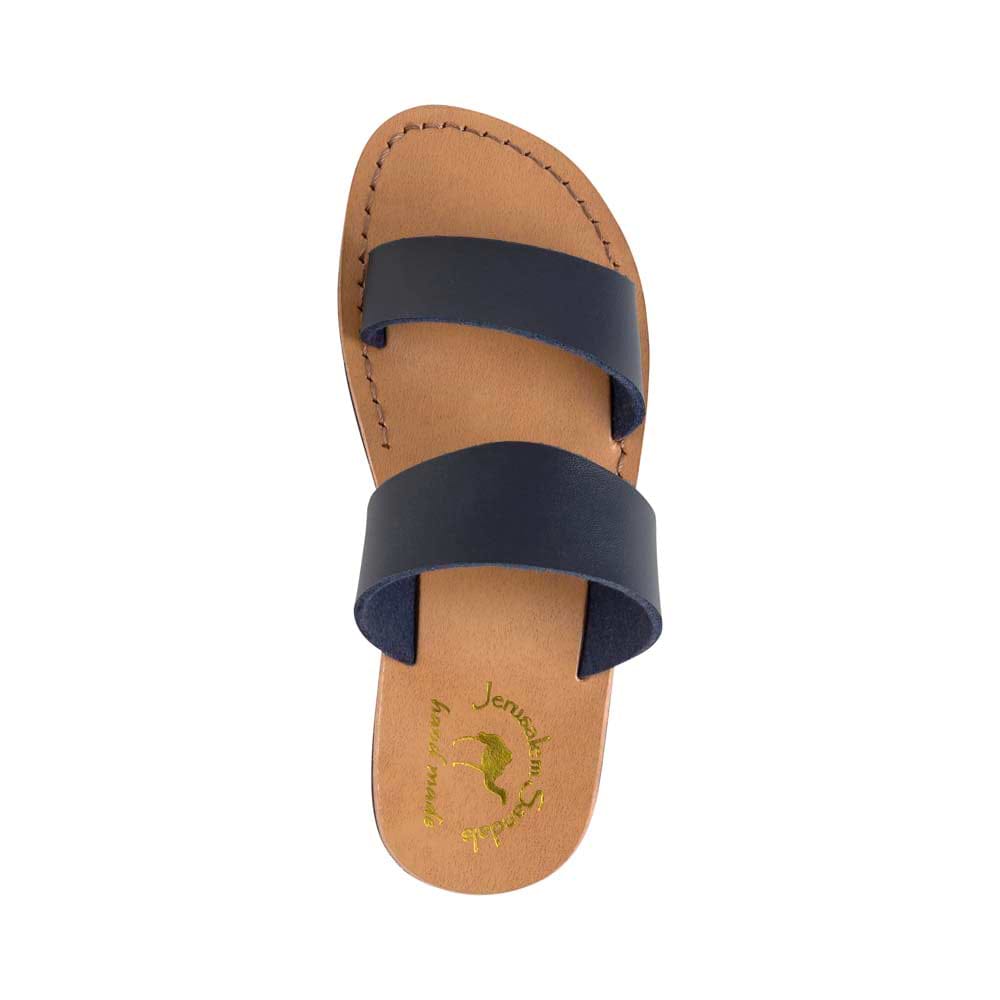 Aviv - Vegan Leather Sandal | Blue up view