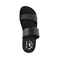 Aviv - Vegan Leather Sandal | Black up view