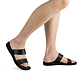 Aviv - Vegan Leather Sandal | Black model view