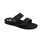 Aviv - Vegan Leather Sandal | Black front view