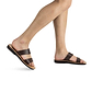 Aviv - Vegan Leather Sandal | Brown model view