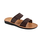 Aviv - Vegan Leather Sandal | Brown front view