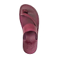 Zohar violet, handmade leather slide sandals with toe loop - up View