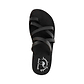 Ariel - Vegan Leather Sandal | Black up view
