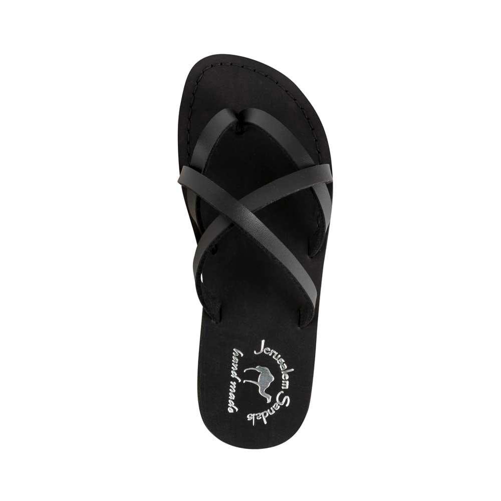 Tamar - Vegan Leather Sandal | Black up view