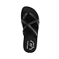 Tamar - Vegan Leather Sandal | Black up view