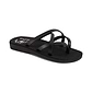 Tamar - Vegan Leather Sandal | Black front view
