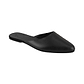 Myra -  Pointed toe Leather Mule | Black front view