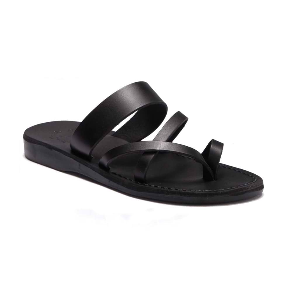Exodus | Black Leather Strappy Sandal
