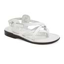 Tamar Buckle - Leather Flip Flop Sandal | White