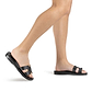 Anna Black, handmade slide leather sandals - model View