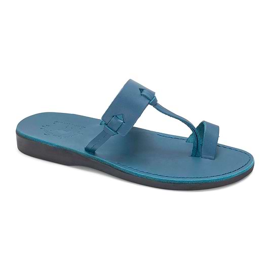 The David sandals, Toe loop slide handcrafted leather Jerusalem sandals