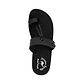 David - Vegan Leather Sandal | Black up view