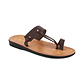 David - Vegan Leather Sandal | Brown front view