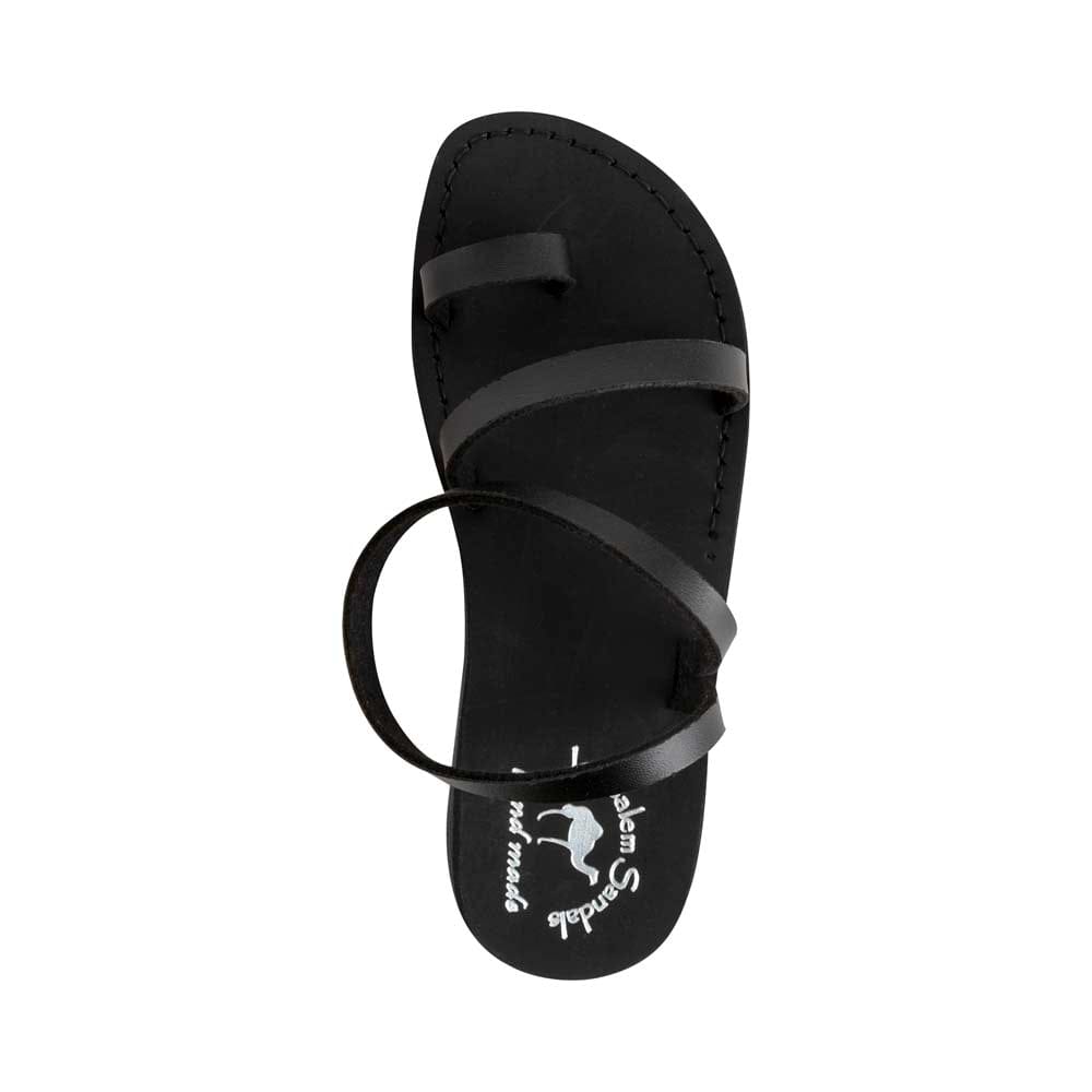 Ella - Vegan Leather Sandal | Black up view