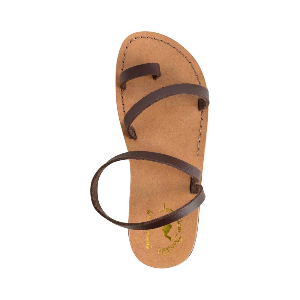 Ella - Vegan Leather Sandal | Brown up view