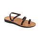 Ella - Vegan Leather Sandal | Brown front view
