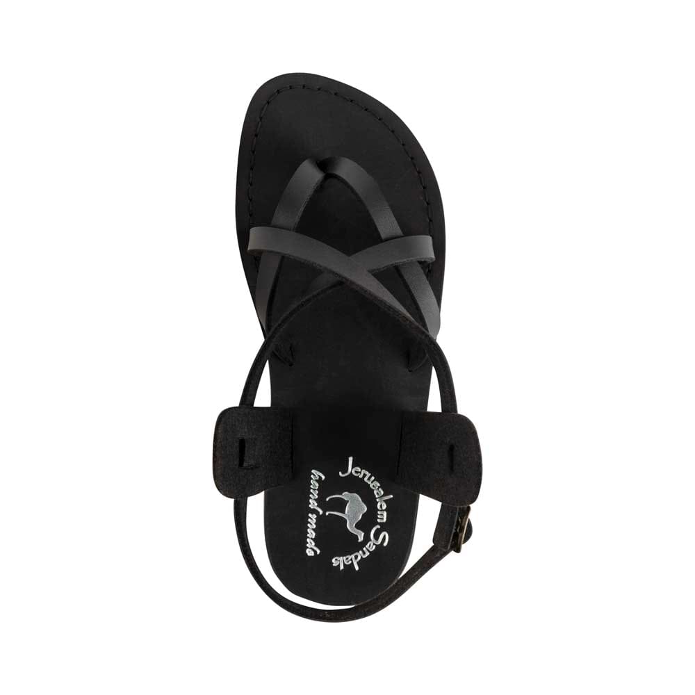 Tamar Buckle - Vegan Leather Sandal | Black up view
