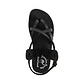 Tamar Buckle - Vegan Leather Sandal | Black up view