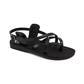 Tamar Buckle Vegan - Leather Alternative Sandal | Black