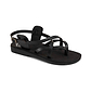 Tamar Buckle - Vegan Leather Sandal | Black front view