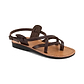 Tamar Buckle - Vegan Leather Sandal | Brown front view