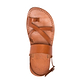 Amos black, handmade leather sandals with back strap and toe loop - front view