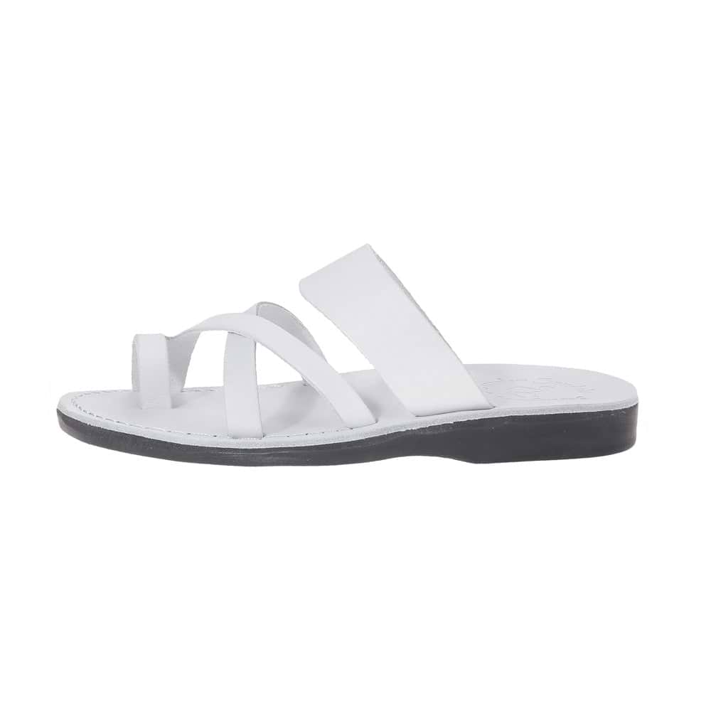 The Good Shepherd - Leather Toe Loop Sandal | White
