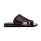 Peter Brown, handmade leather slide sandals with toe loop - Side View