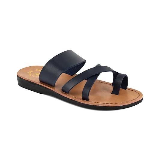 The Good Shepherd - Vegan Leather Sandal | Blue front view
