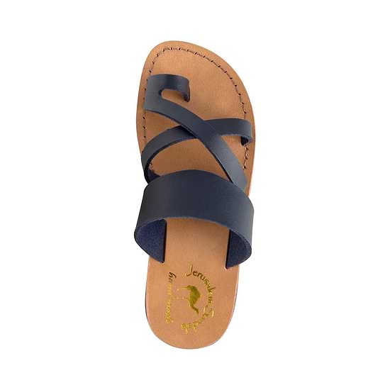 The Good Shepherd - Vegan Leather Sandal | Blue up view