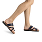 The Good Shepherd - Vegan Leather Sandal | Blue model view