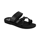 The Good Shepherd - Vegan Leather Sandal | Black front view