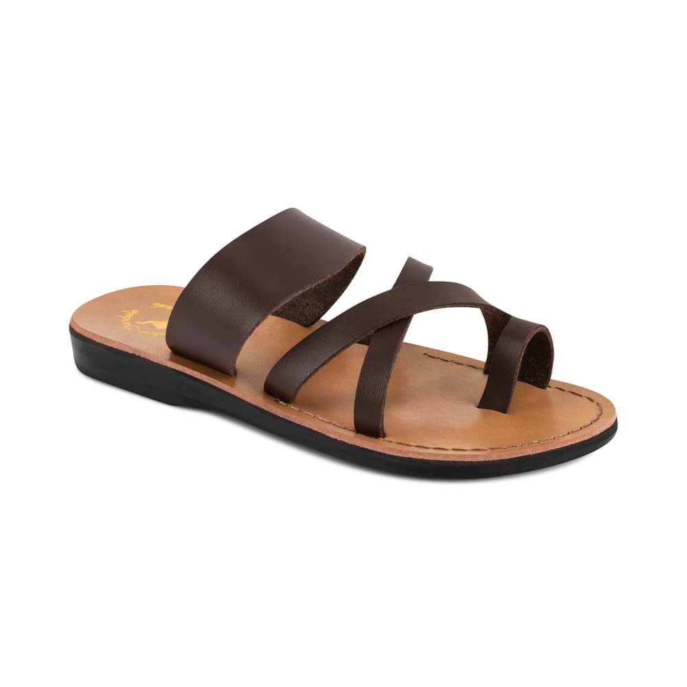 The Good Shepherd - Vegan Leather Sandal | Brown front view