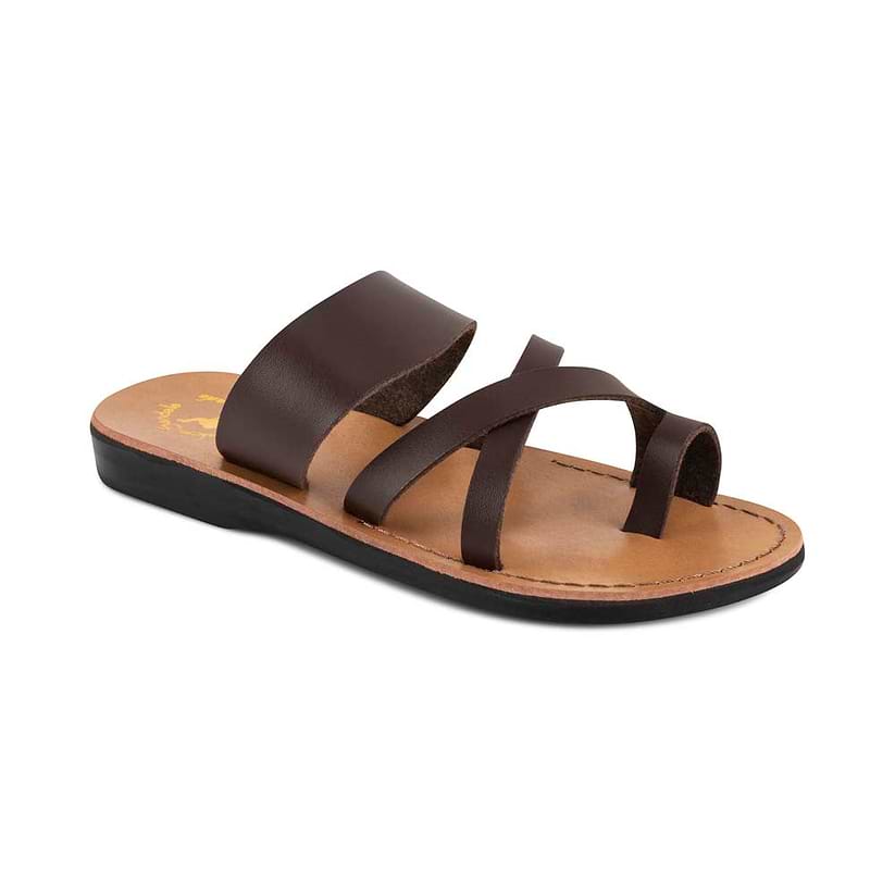 The Good Shepherd - Vegan Leather Sandal | Brown front view