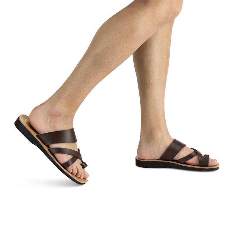 The Good Shepherd - Vegan Leather Sandal | Brown model view
