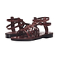 Leah brown, handmade leather sandals with back strap - strap View