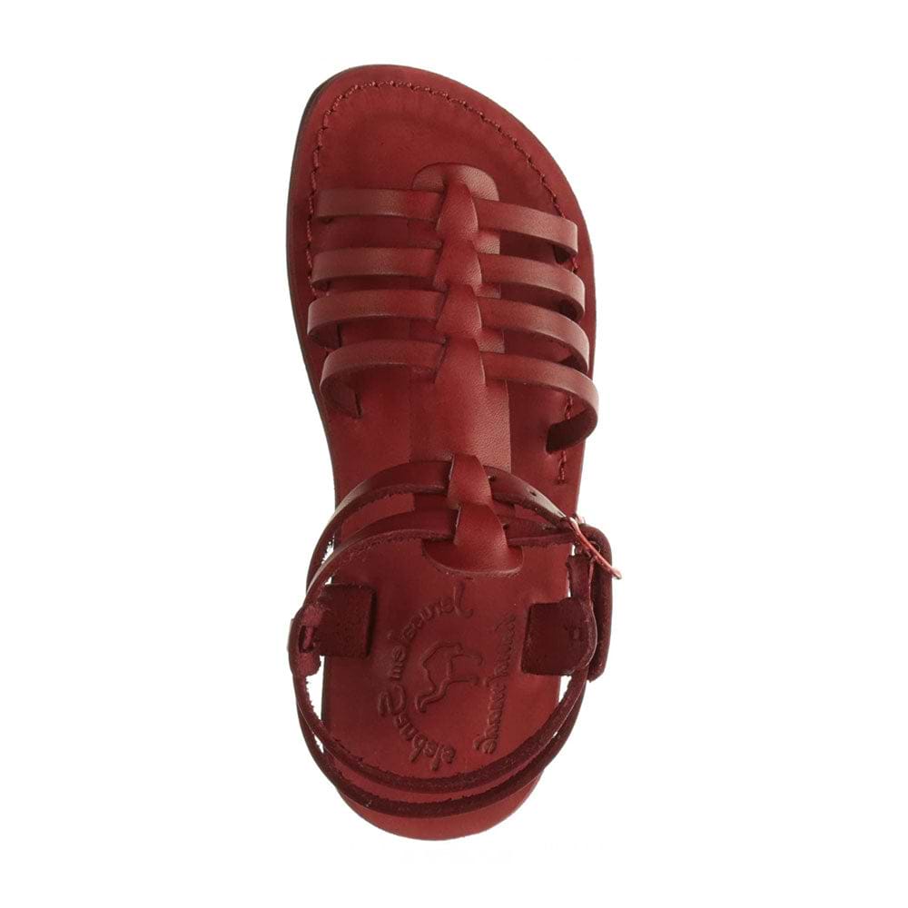 Leah brown, handmade leather sandals with back strap - up View