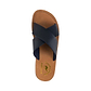 Elan - Vegan Leather Sandal | Blue up view 
