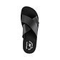Elan - Vegan Leather Sandal | Black up view