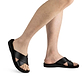 Elan - Vegan Leather Sandal | Black model view