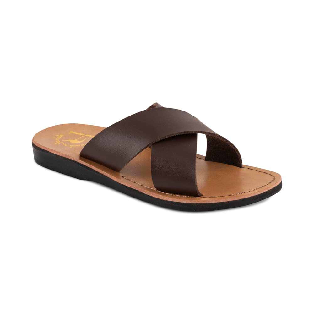 Elan - Vegan Leather Sandal | Brown front view