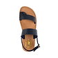 Carmel - Vegan Leather Sandal | Blue up view