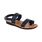 Carmel - Vegan Leather Sandal | Blue front view