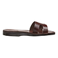Anna Brown, handmade slide leather sandals - side View